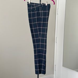 Orsay Navy Blue Plaid Pants (size S)